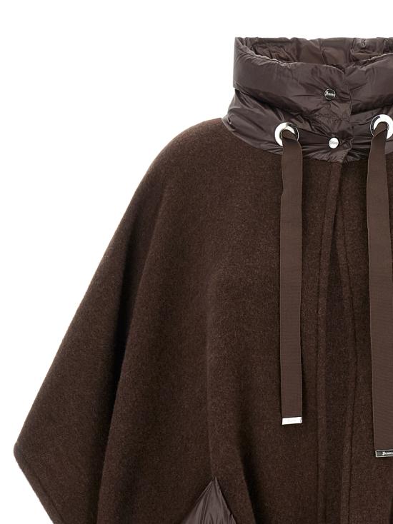 26FW 에르노 퀼티드 포켓 판초 GC00066DR333958810 Brown - HERNO