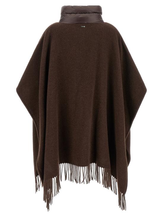 26FW 에르노 퀼티드 포켓 판초 GC00066DR333958810 Brown - HERNO