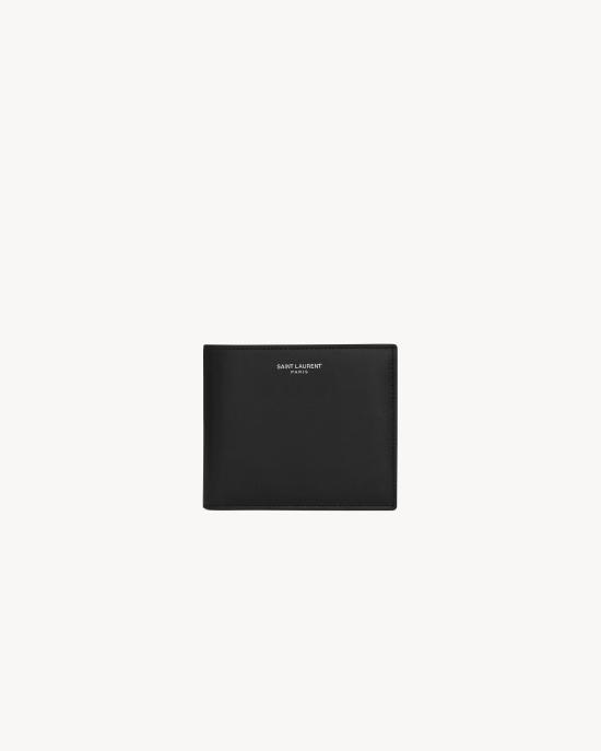 26SS 생로랑 로고 이스트/웨스트 반지갑 3963070U90N 1000 NERO