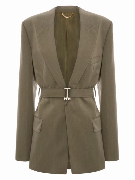 26SS 빅토리아 베컴 수트 자켓 1126WJK006909A SAGEMELANGE Green