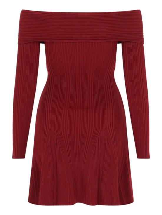 26SS 셀프 포트레이트 미디 원피스 RS26 011SA BU BURGUNDY - SELF PORTRAIT