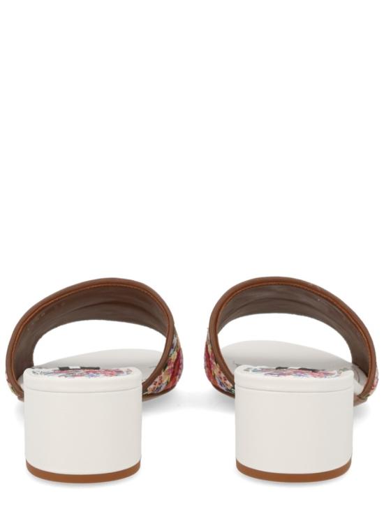 26SS 돌체앤가바나 자수 나파 레더 뮬 CR1748 A64838V135 White - DOLCE & GABBANA