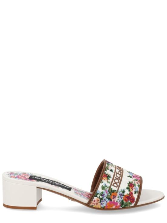 26SS 돌체앤가바나 자수 나파 레더 뮬 CR1748 A64838V135 White