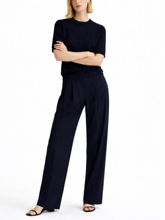 26SS 파비아나 필리피 경량 스트레치 울 팬츠 PAD266F367 L7635146 Blue - FABIANA FILIPPI