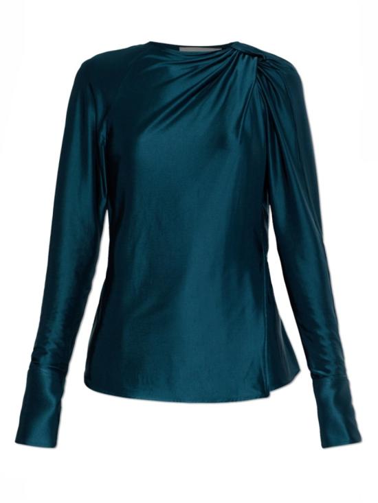 26SS 빅토리아 베컴 긴팔 티셔츠 1126WSH006991A DARKTEAL Blue