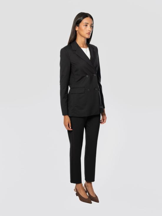 26FW 막스마라 수트 팬츠 Jersey Nero를 입은 Pantaloni Linea Dritta - MAX MARA