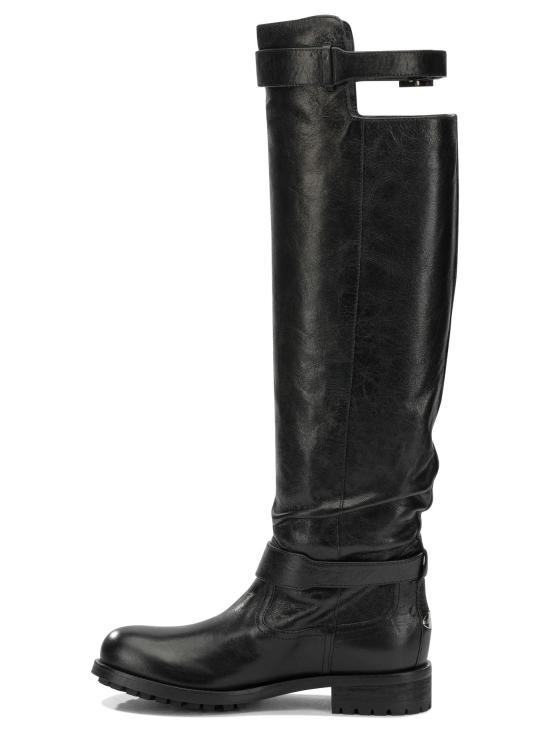 26FW 지미추 부츠 바이커  및 앵클  블랙 - JIMMY CHOO