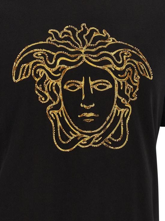 26FW 베르사체 반팔 티셔츠 메두사 티셔츠 블랙 - VERSACE