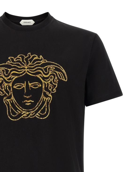 26FW 베르사체 반팔 티셔츠 메두사 티셔츠 블랙 - VERSACE