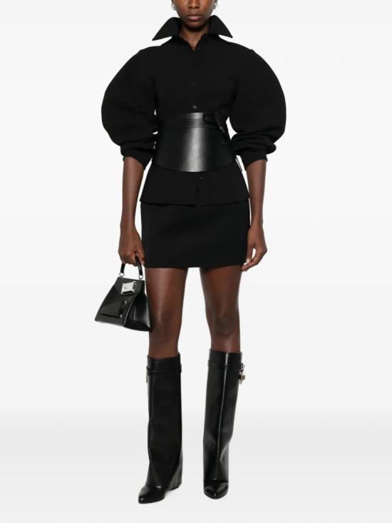 26FW 뮈글러 스커트 COM1JU058110201999 Black - MUGLER
