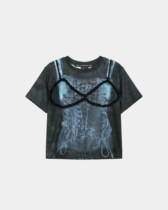 26SS 앤더슨벨 반팔 티셔츠 atb1572w CHARCOAL DOM