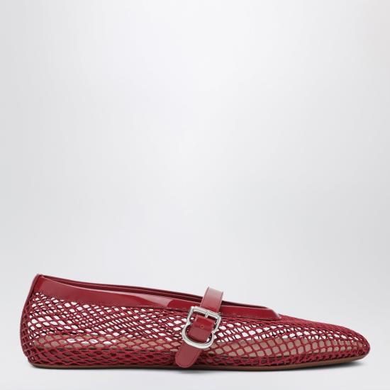 26FW 알라이아 피쉬넷 발레 플랫 AA3A029TK007ANY Red