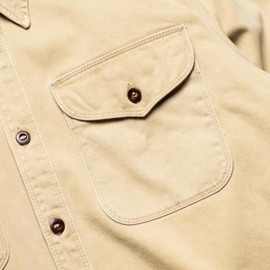  프리노트 클로스 자켓 프리노트 천 소재 유틸리티 셔츠 카키색 - FREENOTE CLOTH