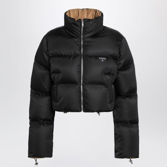 26FW 프라다 크롭 리나일론 다운 재킷 크롭 리나일론 다운 재킷 29D056OOO1WQ8 Black