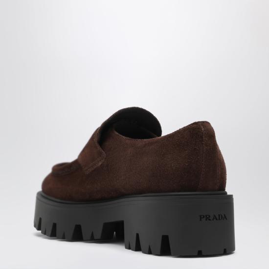 26FW 프라다 레더 로퍼 1D185OB050054 Brown - PRADA