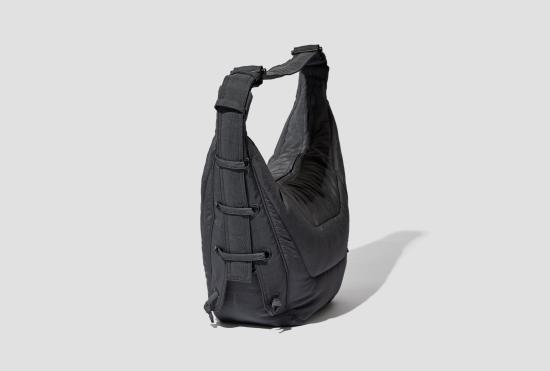 26FW 르메르 숄더백 중간 정도의 부드러운 사냥  - 발수 나일론 캔버스 BG0074 LF1330 회색 - LEMAIRE