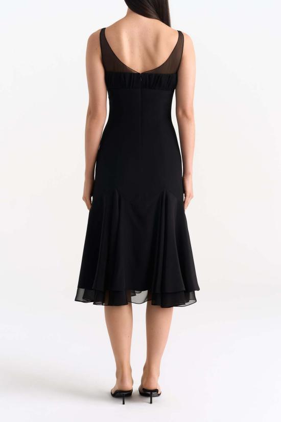  M'RHEN 미디 원피스 M'rhen Mary Magdalene 실크 샤르뫼즈 미디 드레스 - OTHER BRANDS