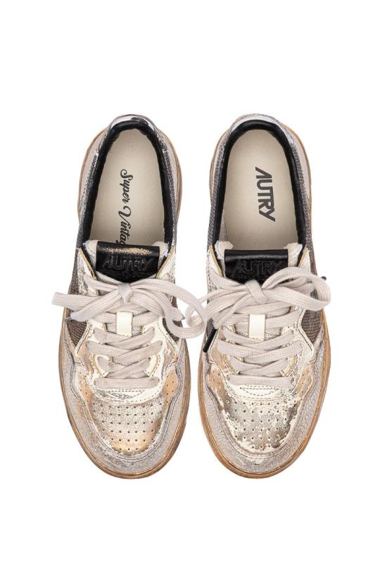 25FW 오트리 슈퍼 빈티지 메달리스트 로우 레더 스니커즈 AVLW ME14WHT WHT Multicolor - AUTRY