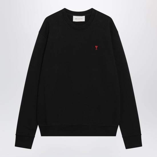 26FW 아미 스몰 하트 로고 스웨트셔츠 BFUSW035U730 Black
