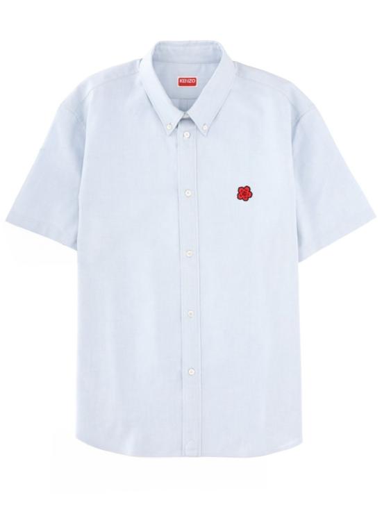 26SS 겐조 보케 플라워 쇼트 슬리브 셔츠 FG55CH1099LO 63 Blue
