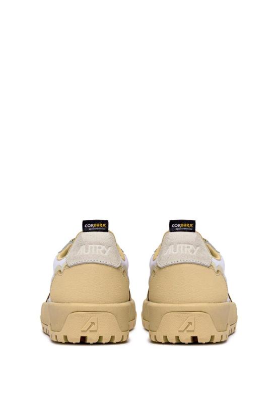 25FW 오트리 WILDPACE 로우 스니커즈 코듀라 앤 가죽 LDLW RU02WHT ALMO White - AUTRY