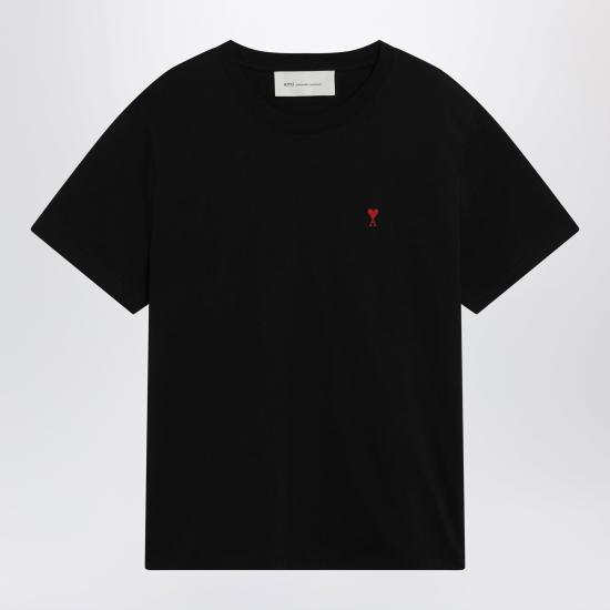 26FW 아미 스몰 하트 로고 티셔츠 BFUTS035U724 Black