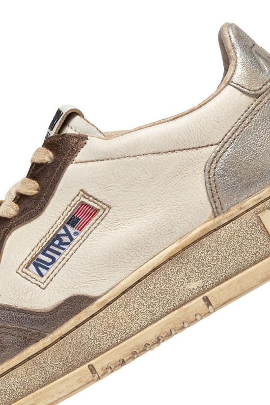 25FW 오트리 슈퍼 빈티지 메달리스트 로우 레더 스니커즈 AVLW MT08CHOCO SILV Multicolor - AUTRY