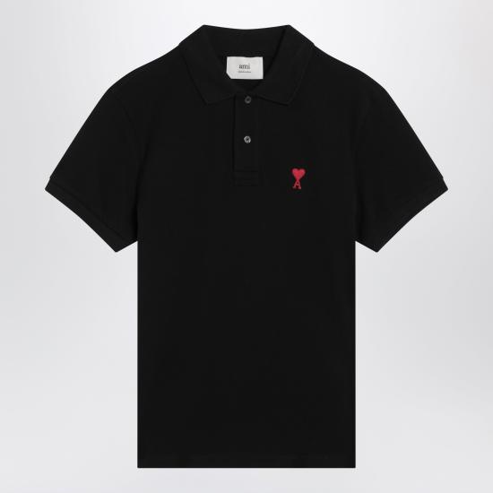26FW 아미 스몰 하트 로고 폴로 셔츠 BFUPL001760 Black