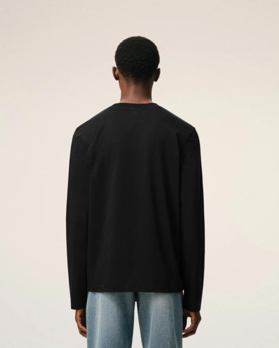  아미 스몰 하트 로고 롱슬리브 티셔츠 BFUTS235 724 001 BLACK - AMI