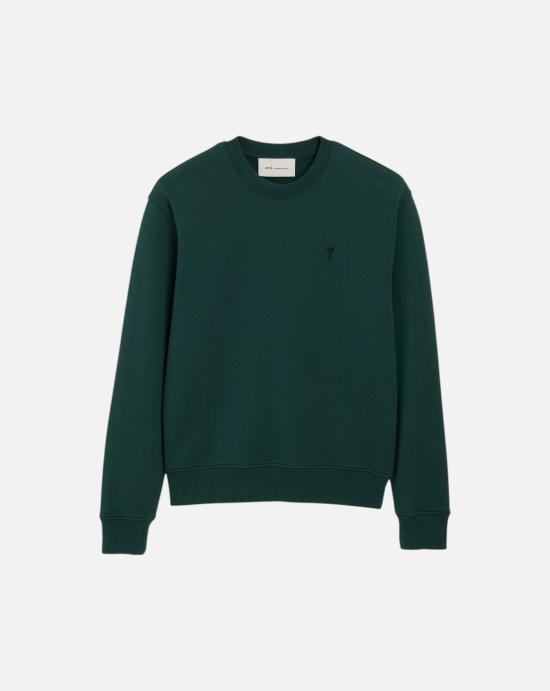  아미 ADC 크루넥 스웨트 셔츠 HSW763 730 A258 BOTTLE GREEN BLACK