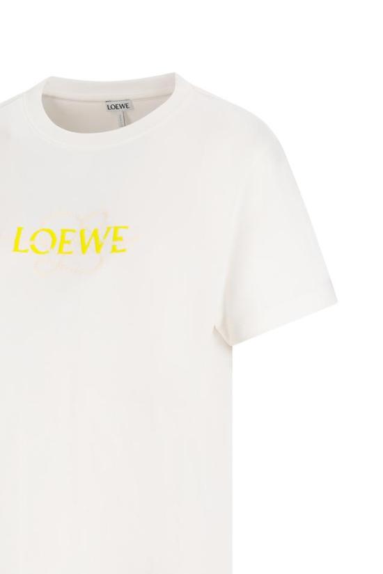 26FW 로에베 로고 코튼 블렌드 티셔츠 로고 코튼 블렌드 티셔츠 S359Y22XAV - LOEWE
