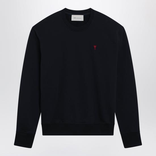 26FW 아미 스몰 하트 로고 스웨트셔츠 BFUSW035U730 Blue