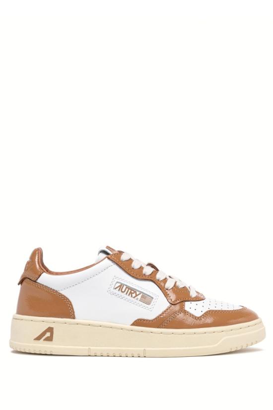 25FW 오트리 메달리스트 로우 레더 스니커즈 AULW RT02WHT BRNSUG White