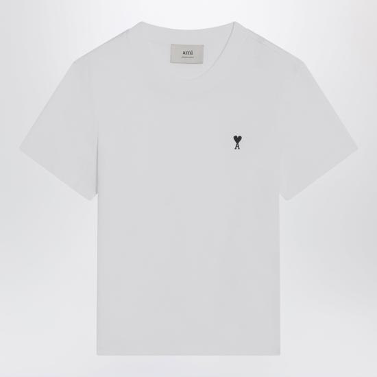 26FW 아미 스몰 하트 로고 라이트 코튼 저지 티셔츠 HTS346724 White