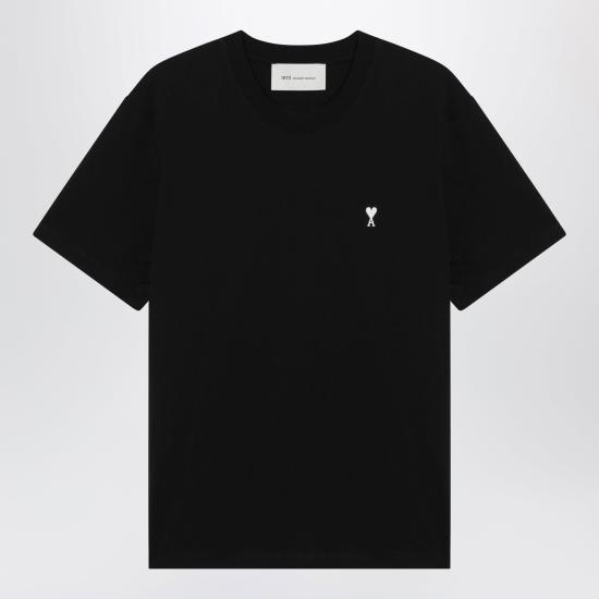 26FW 아미 스몰 하트 로고 라이트 코튼 저지 티셔츠 HTS346724 Black