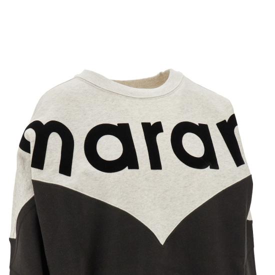 26FW 이자벨마랑에뚜왈 휴스턴 투톤 마랑 스웨트셔츠 SW0006FAA1M08E Black - ISABEL MARANT ETOILE