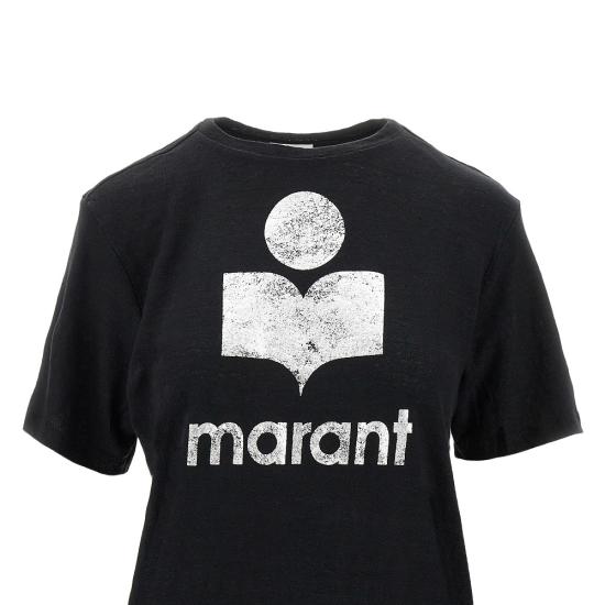26FW 이자벨마랑에뚜왈 즈웰 로고 티셔츠 즈웰 로고 티셔츠 TS0001FBA1N10E Black - ISABEL MARANT ETOILE