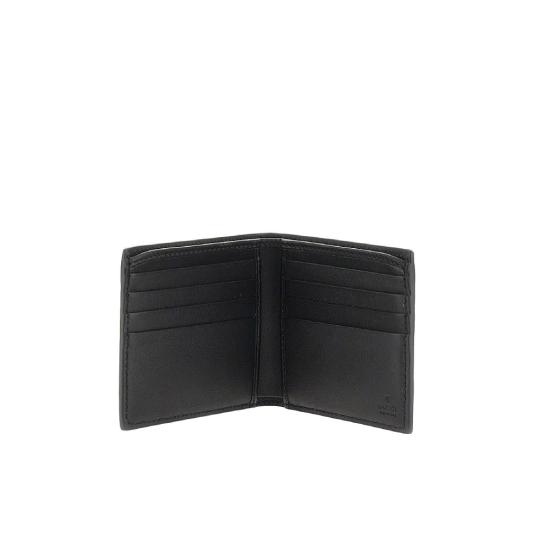 26FW 구찌 GG 엠블럼 레더 반지갑 850175AAFDV Black - GUCCI