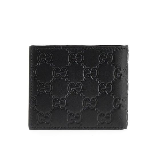 26FW 구찌 GG 엠블럼 레더 반지갑 850175AAFDV Black - GUCCI