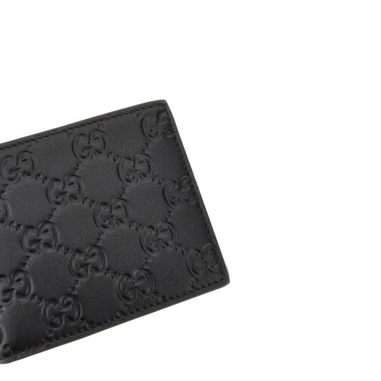 26FW 구찌 GG 엠블럼 레더 반지갑 850175AAFDV Black - GUCCI