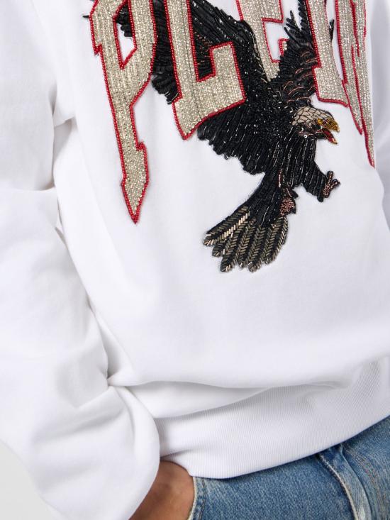 26SS 필립 플레인 후드 티셔츠 AAECMJB3896PTE180N 01 White - PHILIPP PLEIN