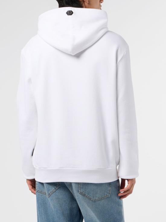 26SS 필립 플레인 후드 티셔츠 AAECMJB3896PTE180N 01 White - PHILIPP PLEIN