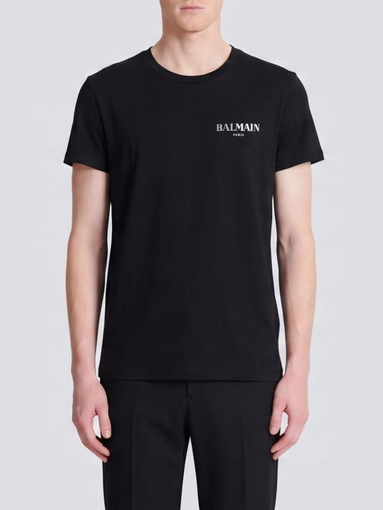 26SS 발망 반팔 티셔츠 FH1EF000GD84 EAD Black