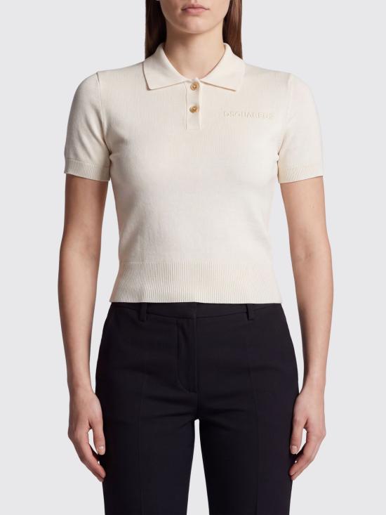 26SS 디스퀘어드2 폴로 티셔츠 S75HA1399D13203 102 White