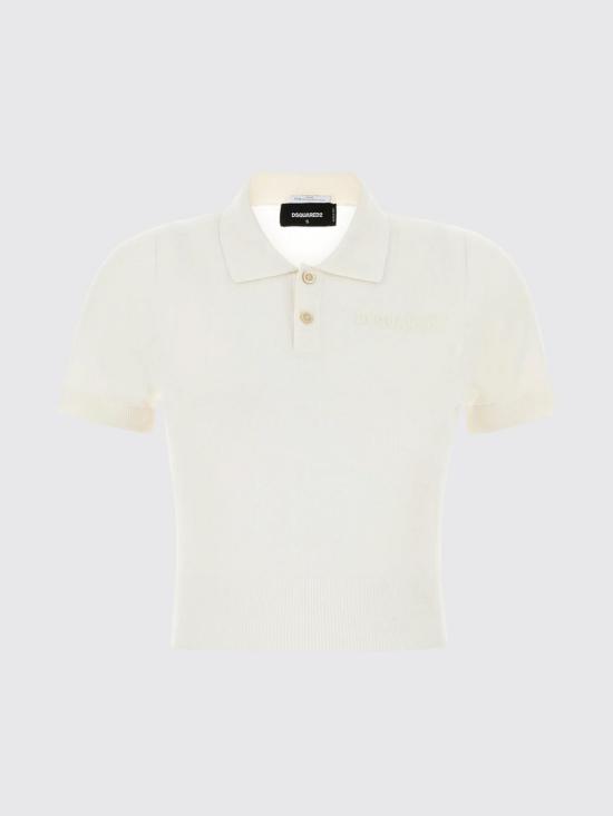 26SS 디스퀘어드2 폴로 티셔츠 S75HA1399D13203 102 White - DSQUARED2
