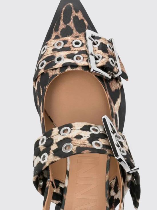 26FW 가니 사틴 페미닌 버클 발레리나 S2947 943 Brown - GANNI