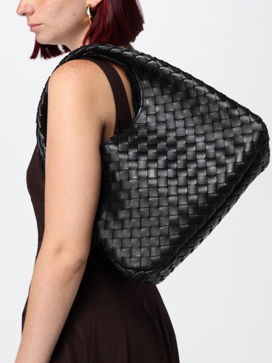 26FW 보테가베네타 캄파나 숄더백 844249V4SC0 1019 Black - BOTTEGA VENETA