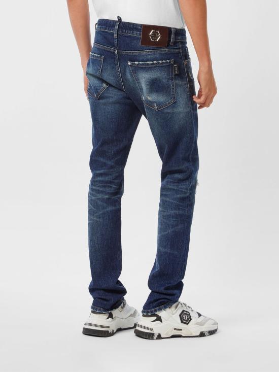 26FW 필립 플레인 데님 팬츠 FAECMDT4138PDE004N 14LS Blue - PHILIPP PLEIN