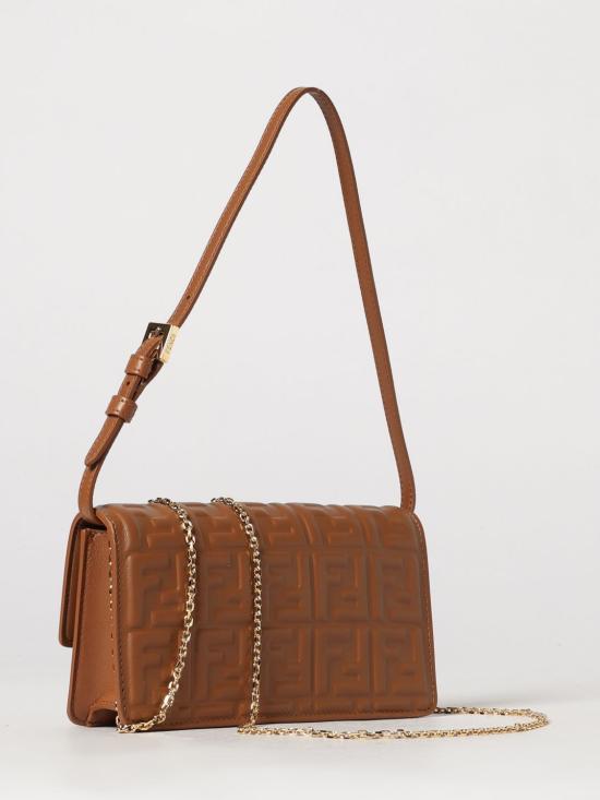 26FW 펜디 바게트 체인 지갑 8M0498AAJD F1UJK Brown - FENDI