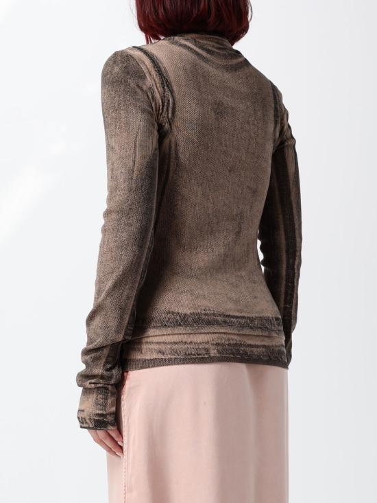 26FW 아크네 스튜디오 레이어드 프린트 롱슬리브 탑 레이어드 프린트 롱슬리브 탑 AL0531 AC0 Orange - ACNE STUDIOS